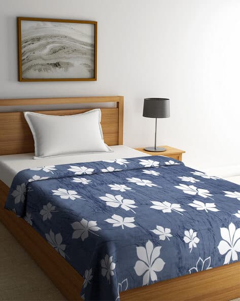 Cortina Eyelet Curtain 120 GSM Floral Print Single Blanket