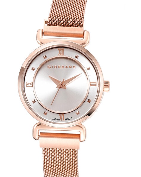 Amazon.com: Giordano Fashionista Collection Stylish Analogue Watch for Women  | Unique Design with Color Variant Mesh Metal strap | Ladies Wrist Watch to  Compliment Your Look Ideal Gift for Women's |Girls - :
