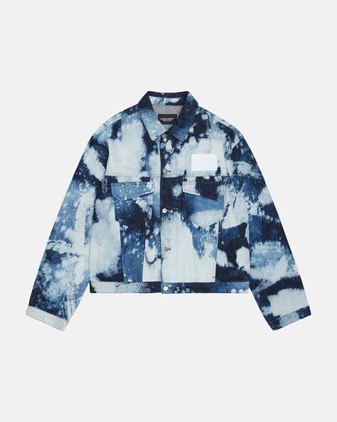 Buy A COLD WALL Hand Bleached Denim Jacket | Blue Color Men | AJIO