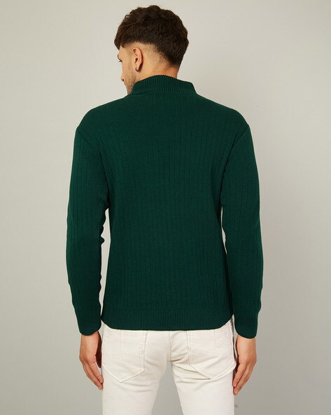 Emerald green hot sale sweater men