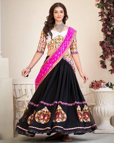 Buy black deals lehenga online