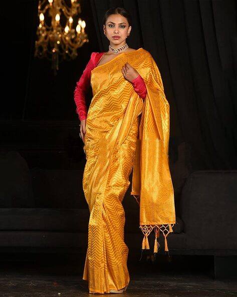 Bermondsey Chevron Woven Banarasi Silk Saree