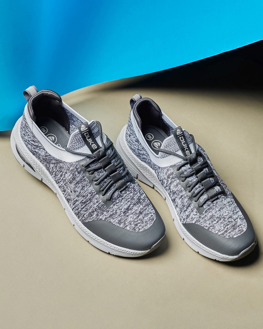 Buy Grey & White Sneakers for Men by DUKE Online | Ajio.com