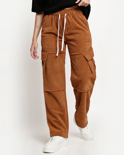 Buy Brown Trousers & Pants for Women by EVERDION Online | Ajio.com