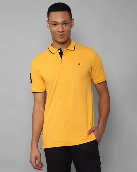 ALLEN SOLLY Polo T-Shirt with Logo Embroidery