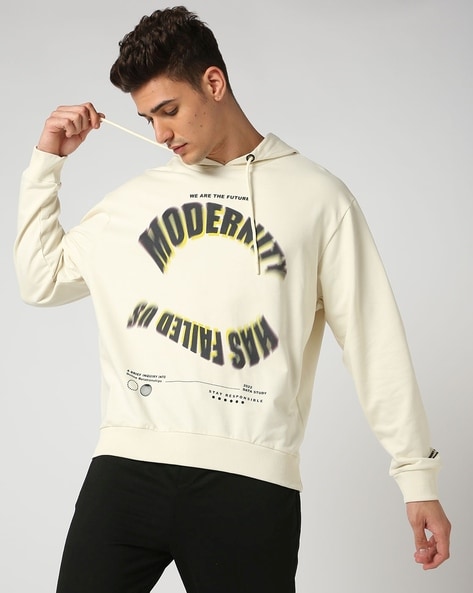 Buy Off white Sweatshirt Hoodies for Men by Buda Jeans Co Online