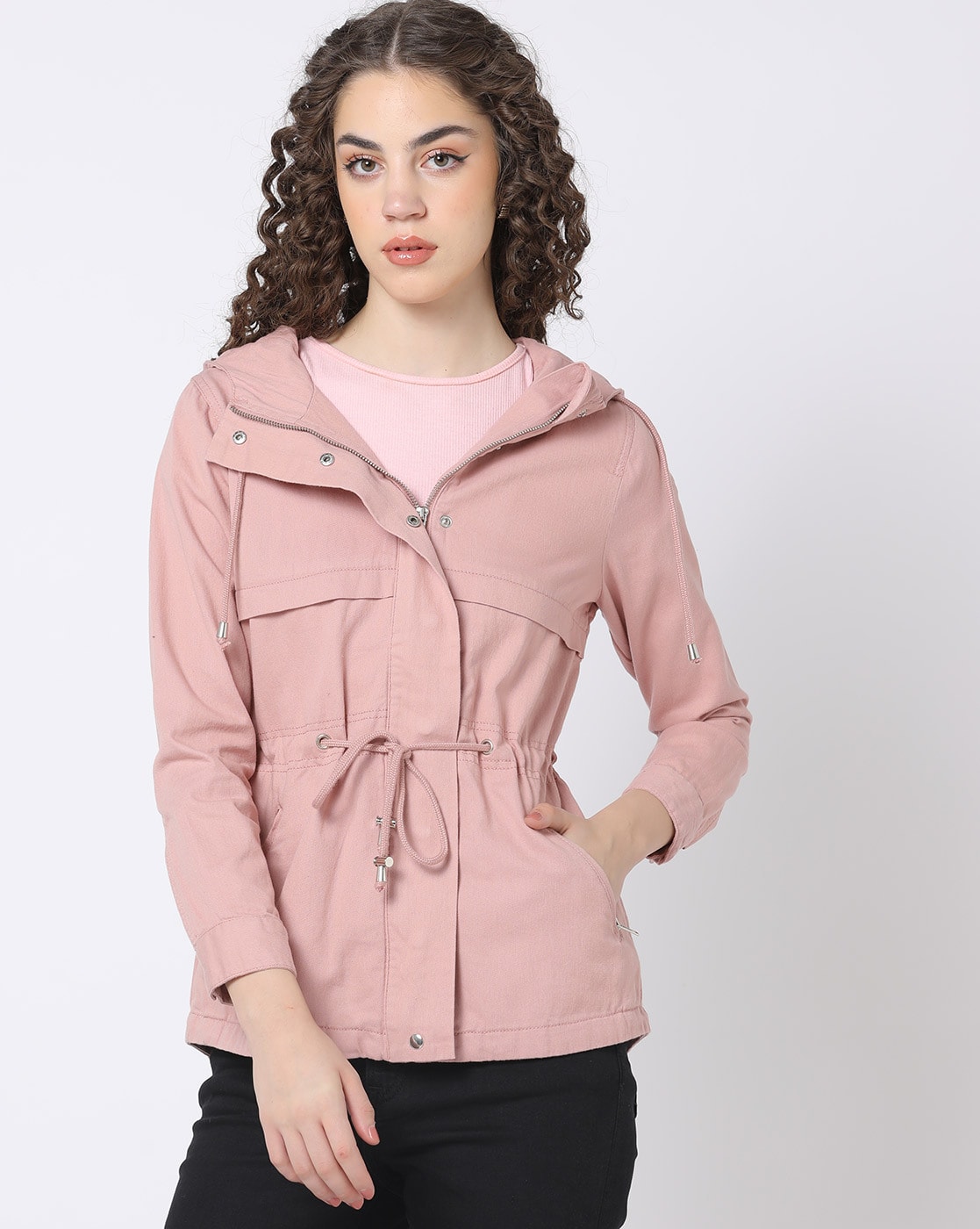 Oneway Women Printed Pink Jacket | Pink | 191532