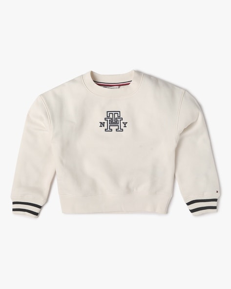 Tommy hilfiger white on sale pullover