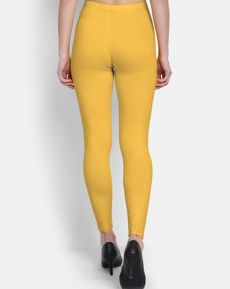 Buy YELLOW HIGH-WAIST YOGA LEGGINGS for Women Online in India