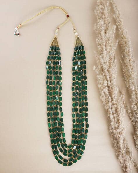 BHRM Gold-Plated Beaded Layered Necklace