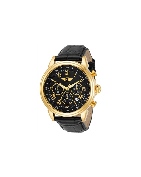 Black and discount gold invicta watch