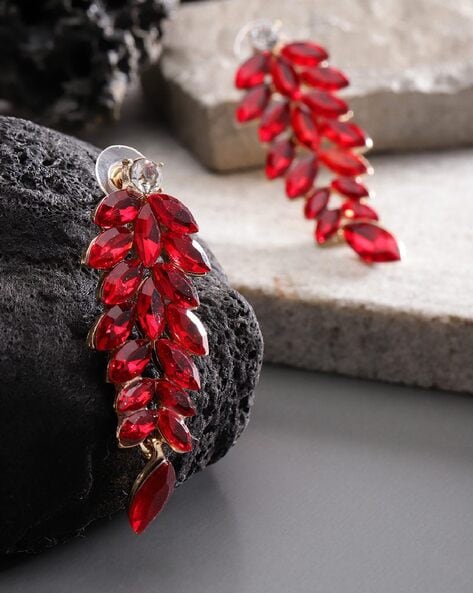 Red on sale earrings online