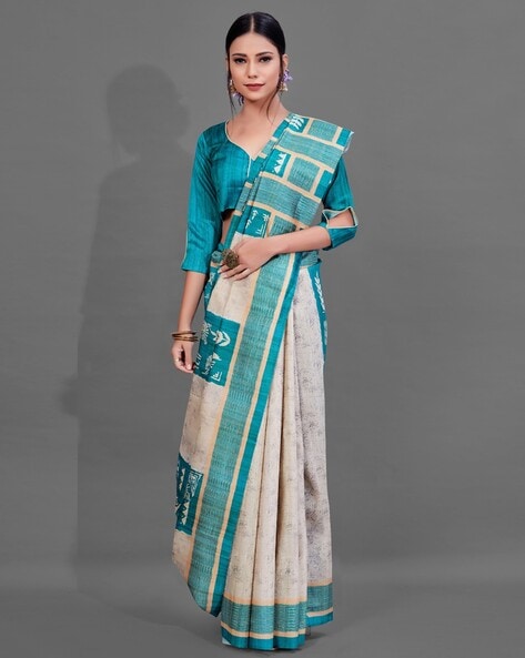 Buy Warli Printed Georgette Saree With Blouse Piece Online In India At  Discounted Prices