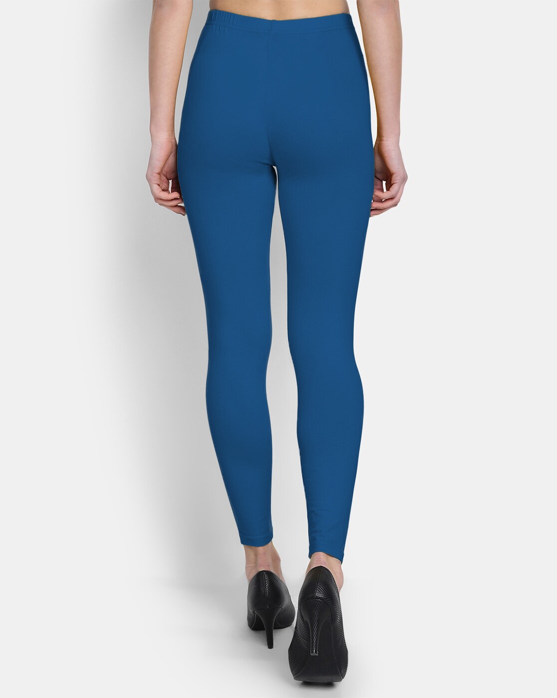 Buy online Blue Solid Full Length Leggings from Capris & Leggings for Women  by Aurelia for ₹300 at 57% off | 2024 Limeroad.com