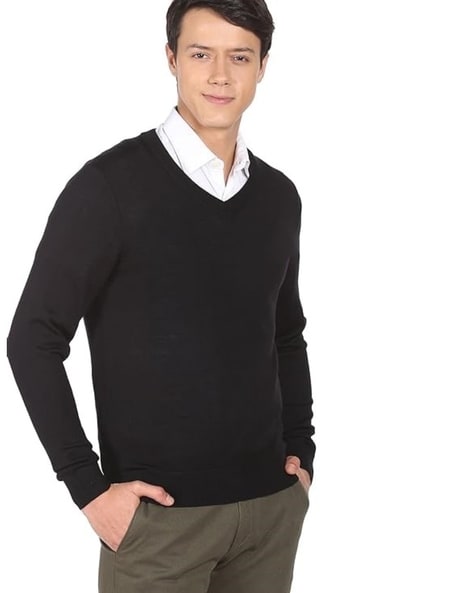 Buy Black Sweaters Cardigans for Men by GAINELL Online Ajio