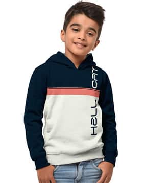 hellcat Typographic Print Hooded T-Shirt-picture-16