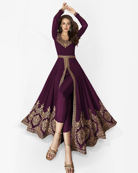 Buy Wine Dress Material for Women by KALEESHA FASHION Online | Ajio.com
