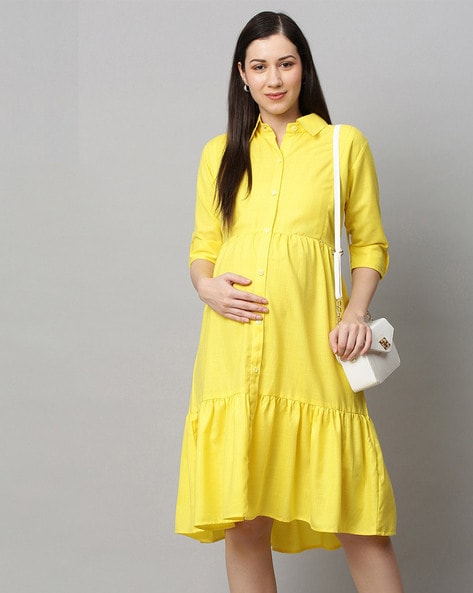 Long Sleeve Maternity to Nursing Maxi Dress – Blush | Seraphine