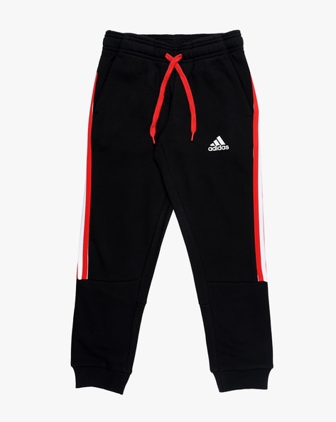 Black and red sales adidas track pants