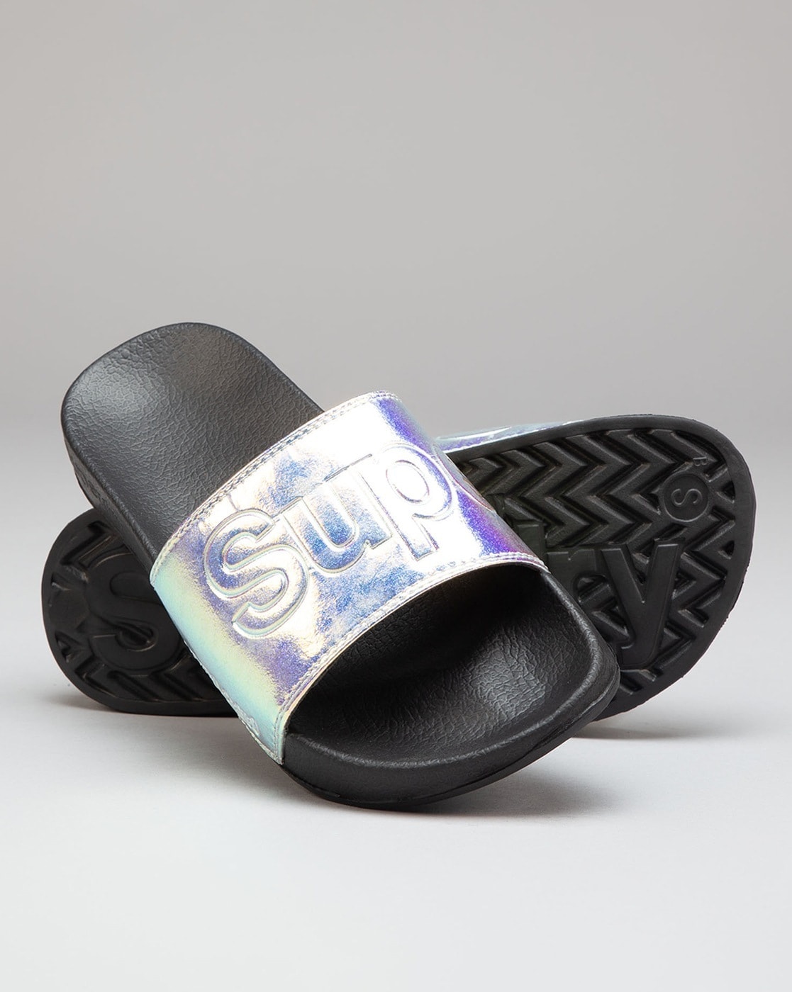 Superdry glitter sale pool sliders