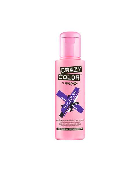 Crazy Color Semi Permanent Hair Color Cream - 43 Violette