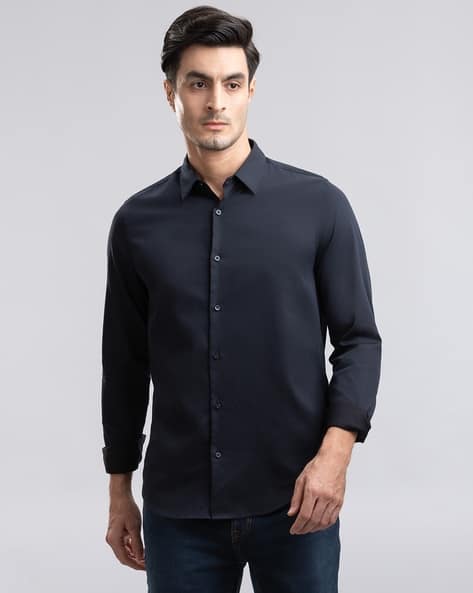 SUPERDRY Satin Two Tone French Placket Shirt
