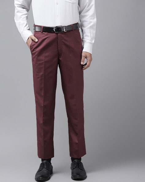 Buy Maroon Trousers & Pants for Women by Magre Online | Ajio.com