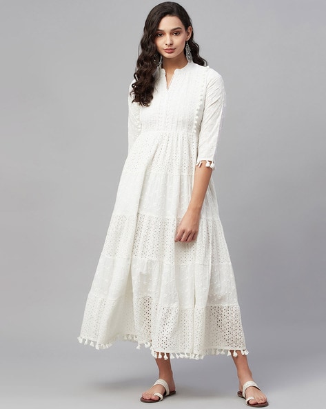 White Anarkali And Pant With Dupatta | White anarkali, Anarkali dress  pattern, Indian fashion dresses