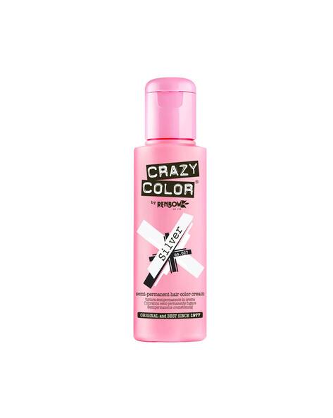 Crazy Color Semi Permanent Hair Color Cream - 27 Silver