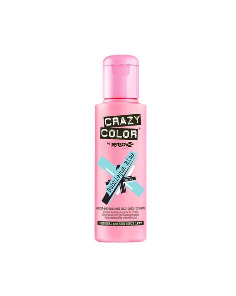Crazy Color Semi Permanent Hair Color Cream - 63 Bubblegum Blue