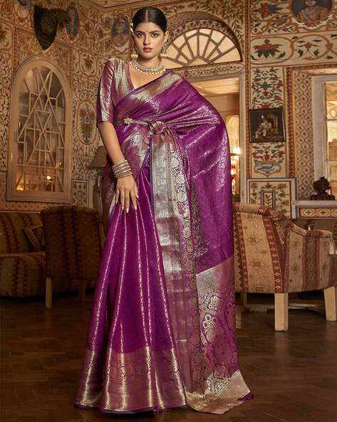 Magenta Color Silk Traditional Paithani Saree - Hirpara House - 3748222