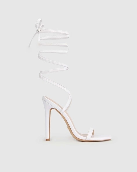 Women's Mirabel Strappy Heels - A New Day™ White 10 : Target