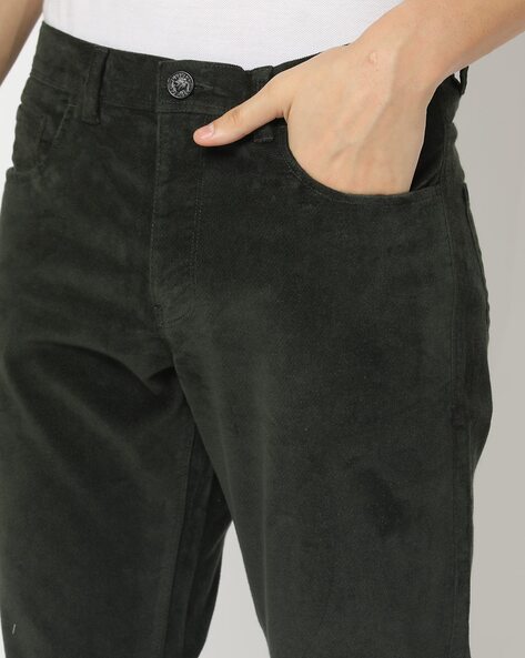 Buy Olive Brown Trousers & Pants for Men by NETPLAY Online