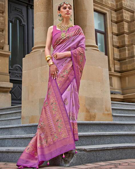 Buy Mauve Sarees for Women by Ri-wah Online