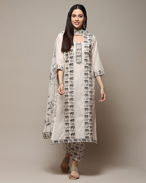 Buy Blue Dress Material for Women by ZEEPKART Online | Ajio.com