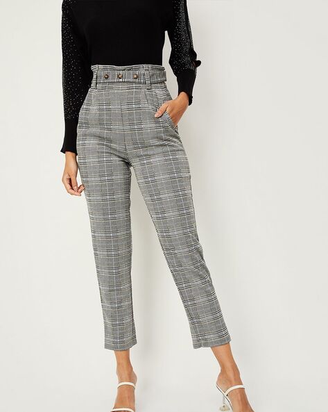 AE Super High-Waisted Baggy Wide-Leg Trouser | Plaid pants women, Plaid  pants outfit, Plaid trousers outfit