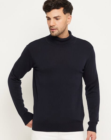 High-Neck Pullover with Full-Sleeves