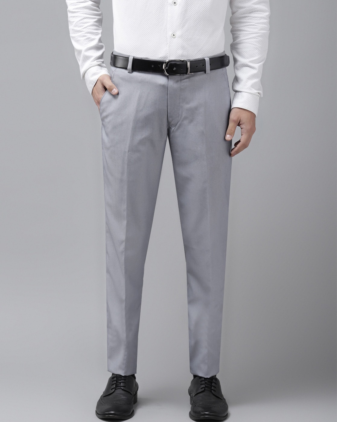 Buy Grey Trousers & Pants for Men by R&B Online | Ajio.com