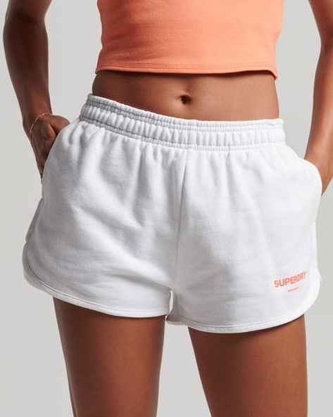 White womens best sale sweat shorts