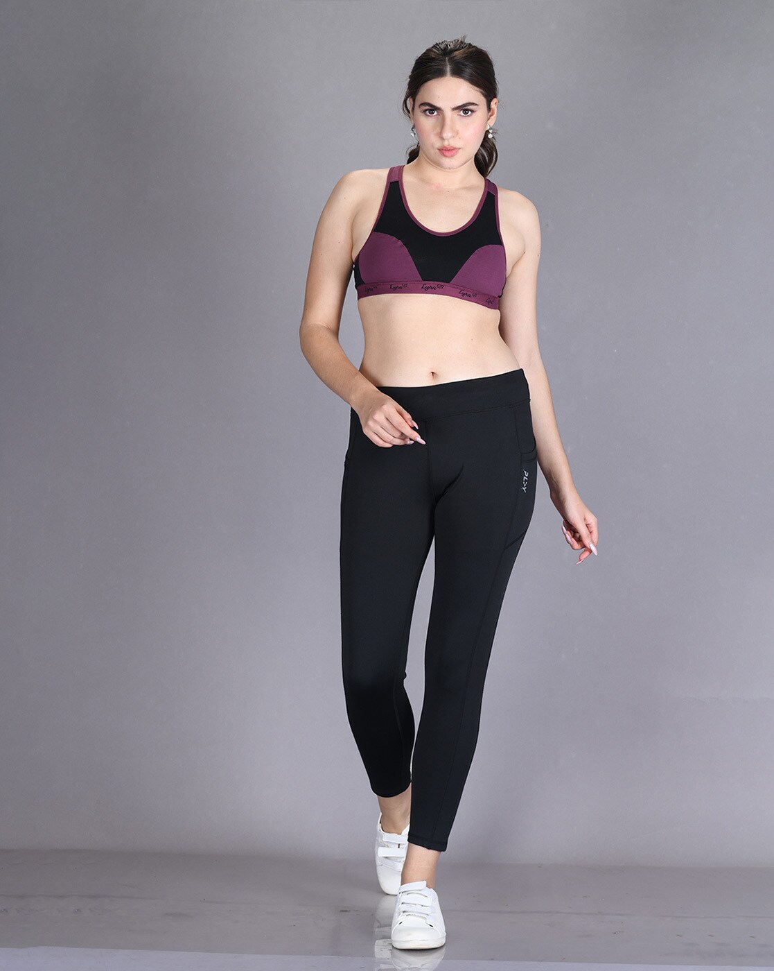 Lyra Black Cotton Full Length Leggings