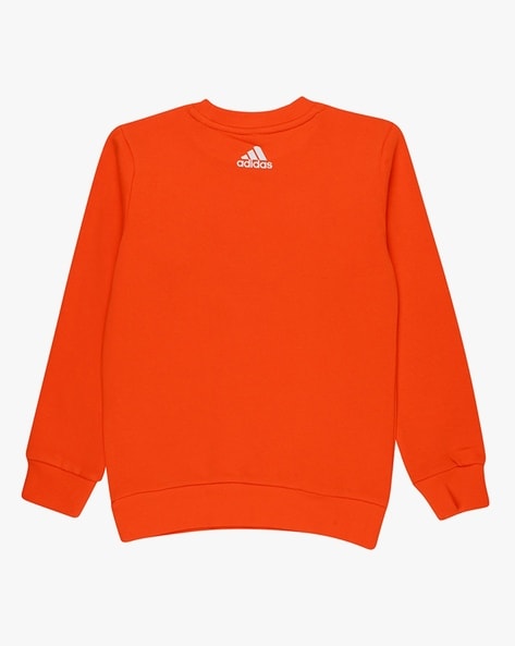 Orange adidas crew neck sale