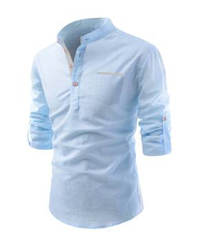 vida loca Slim Fit Short Kurta with Roll-Up Sleeves-picture-27