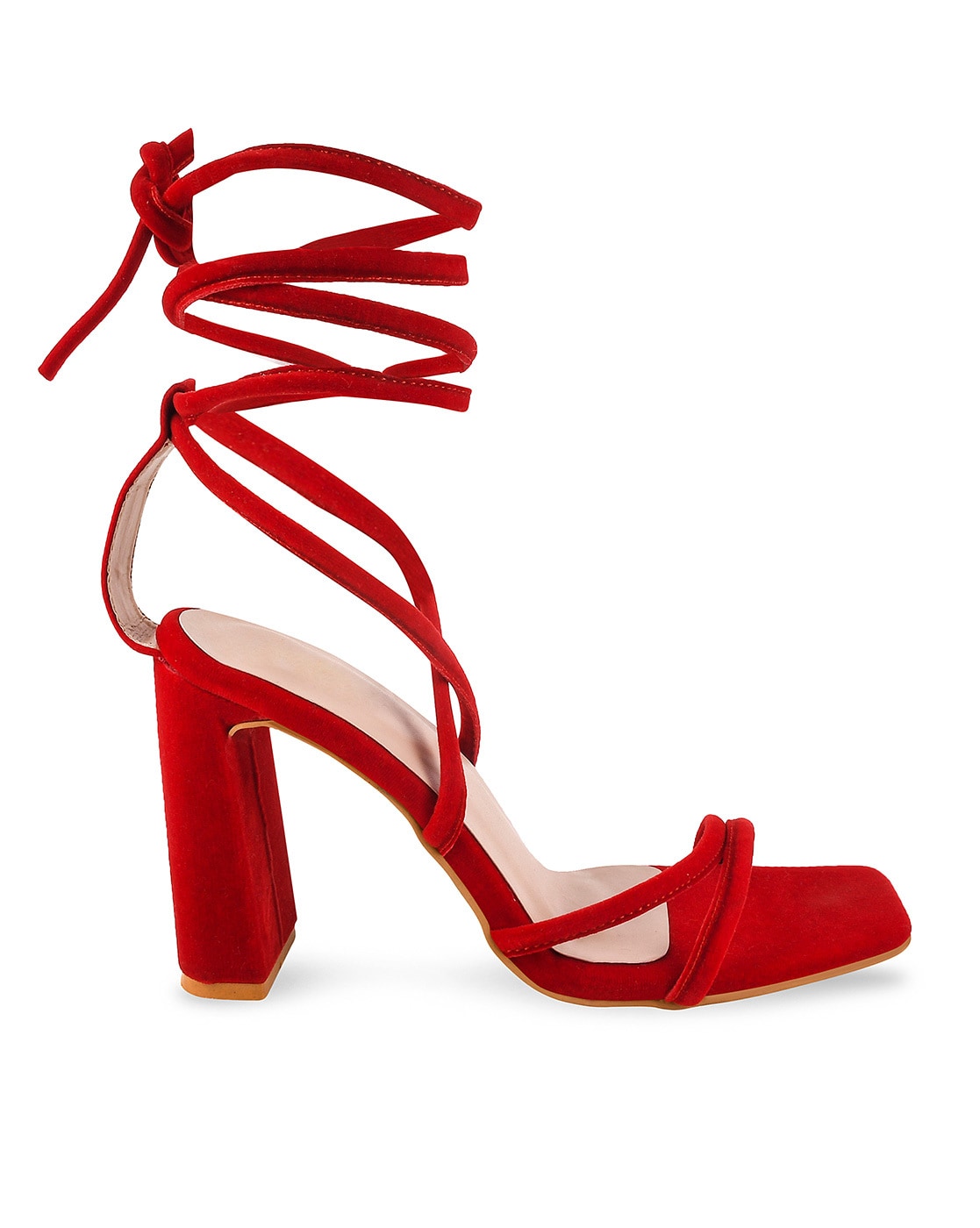 Amazon.com: BATRC Tie Leg Chunky Heeled Strappy Sandals Short Heels for  Women (Color : Red, Size : 9.5 M US) : Clothing, Shoes & Jewelry