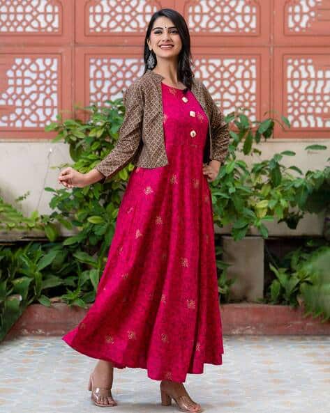 Buy Fuchsia pink Dresses Gowns for Women by ftDiva Online