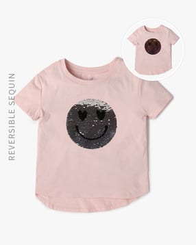 gap kids Reversible Sequinned Embellished Round-Neck T-Shirt-picture-18