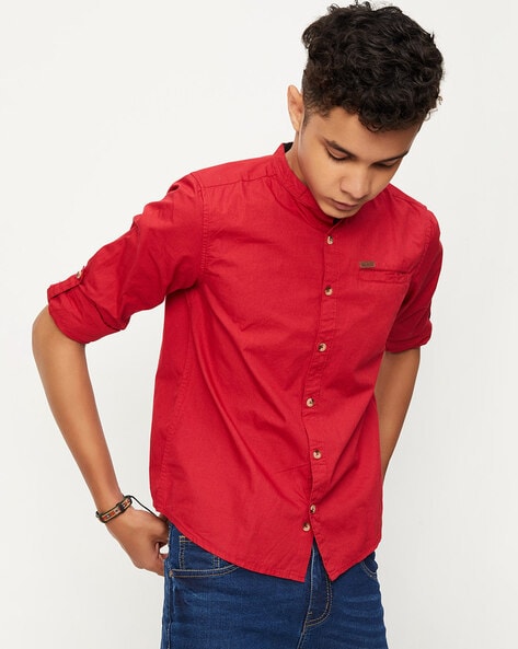 Full-Sleeve Shirt with Roll-Up Sleeves
