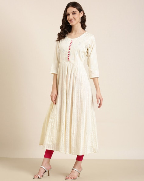 Embellished Anarkali Kurta with Dupatta