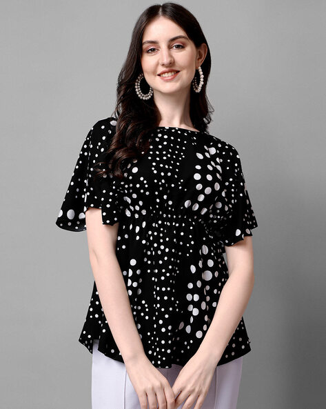 Polka dots tops store online shopping