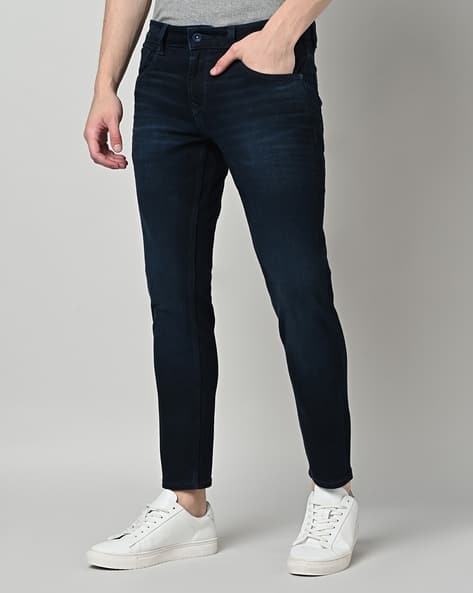 SPYKAR Men Light-Wash Mid-Rise Tapered Jeans