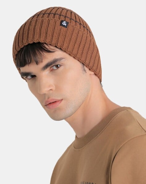 Men Striped Beanie